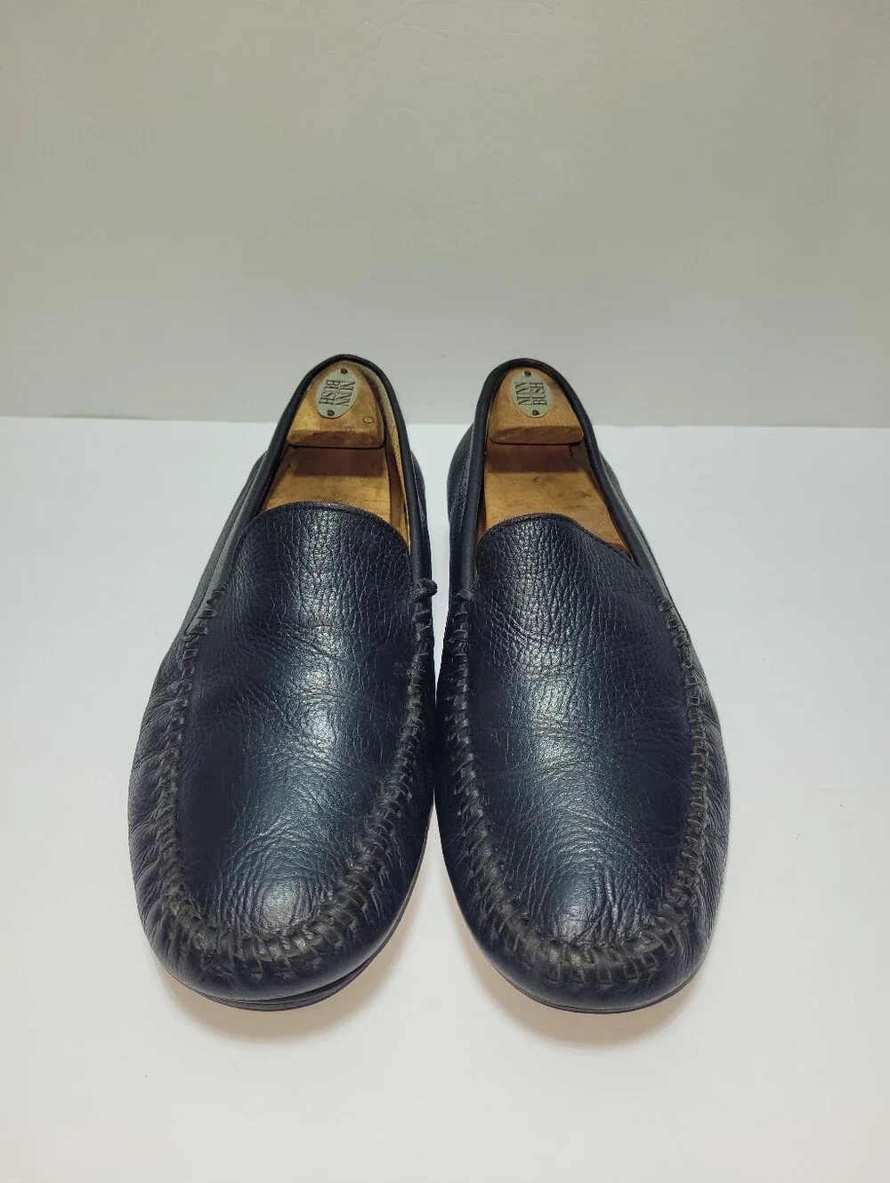 Arnold Palmer Augusta Collection Black Leather Slip-On Loafers